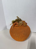 Tall Woven Pumpkin Basket With Lid