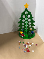 Wooden Christmas Tree With Train And Ornaments