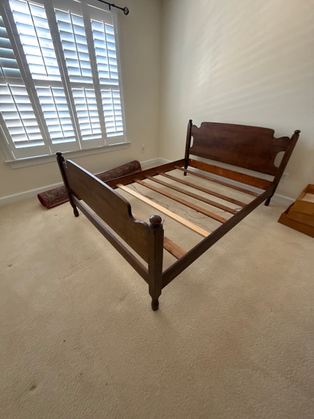 B- Double Bed with Side Rails and Slats