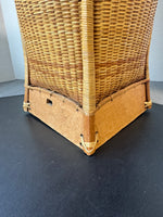 Asian Style Woven Waste Basket