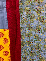 Square in Square Primary Colors Hand Made Quilt