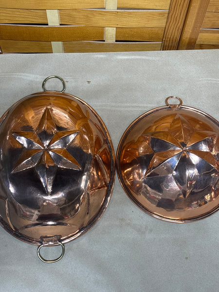 Copper Jello Molds with Star Imprint (2)