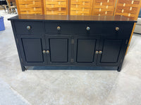 Wyser Furniture Black Particle Board Buffet with Pumpkin Knobs ***HEAVY ITEM***