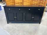 Wyser Furniture Black Particle Board Buffet with Pumpkin Knobs ***HEAVY ITEM***