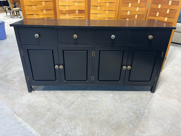 Wyser Furniture Black Particle Board Buffet with Pumpkin Knobs ***HEAVY ITEM***
