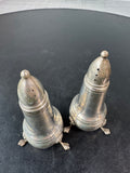 Crown Sterling Silver Weighted 3-Footed Salt & Pepper Shakers