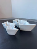 Crate & Barrel White Nesting Bat Bowls