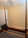 Queen Poster Bed with Side Rails, Support Slats and Hardware.