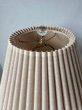 Pressed Glass Brass Vintage Table Lamp (WORKS)