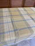 Burlap(ish) Material Plaid Tablecloth