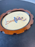 Ballerina Framed Needlepoint Art