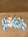 Hanging Fish On Rope Decor — 4 Pieces