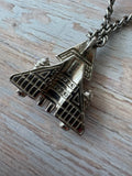 Avon Vintage Command Module 1 Silver Tone Necklace