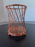 Copper Tone Metal Footed Crock