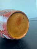 Handcrafted Nicaraguan Terracotta Sgraffito Frog Pottery Vase