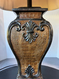 Faux Animal Skin Ornate Large Resin Table Lamp (WORKS)