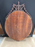 Vintage Oval Mirror with Ornate Crest