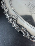 Tiffany & Co. Sterling Silver Ornate Trimmed Engraved Tray