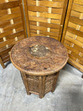 Carved Round Side Table