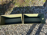 Two Green Plastic Deck Rail Planters