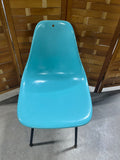 Mid Century Modern Unbranded Turquoise ColorFiberglass Chair (Herman Miller Style)