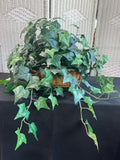 Faux Ivy Arrangement in Basket Planter