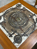 Danish Mid Century Modern Teak Coffee Table with Tile Top by OX ART, 2 Available, PRICED INDIVIDUALLY, $695 Each