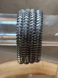 Silver Mesh Bracelet with Faux Diamonds (missing two)