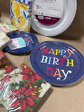 Assorted Paper Plate And Napkins Lot