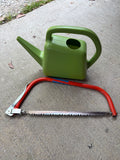 Garden lot, 18” Pruning Saw and Watering Can