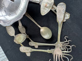 Pompeii Industrial Style Vintage Utensil Wall Clock AS IS (READ DESCRIPTION CAREFULLY)