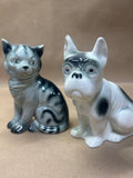 Vintage Misfit Dog & Cat Figurines - AS IS