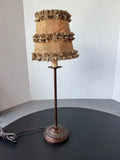 Bronzed Resin Accent Lamp with Ruffled Shade (WORKS)