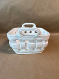 White Ceramic Woven Basket - Williams Sonoma