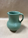 Matte Green Old Pot Shop Pottery Pitcher