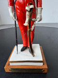 Chevau Leger Lanciers Van Gerdinge Sitzendorf Porcelain French Soldier with Wooden Base & Box