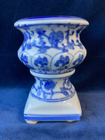 Blue & White Candle Pedestal