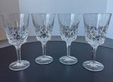 4-Piece Gorham King Edward Crystal Water Goblets