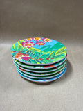 Isaac Mizrahi Melamine Tropical Style Appetizer Plates - 6 (B)