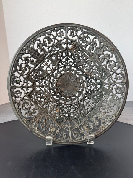 Coalbrookdale Antique Pierced Cast Iron Decorative Plate
