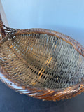 Primitive Style Dark Woven Basket