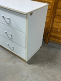 White Particle Board Dresser ***HEAVY ITEM***