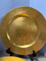 Set Of 4 Gold Chargers With Box // 3 Available // PRICED INDIVIDUALLY