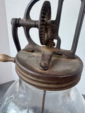 Dazey Antique Large Glass Hand-Crank Glass Butter Churn