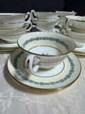 24-Piece Wedgwood England Appledore Cream Soup Bowls & Saucers Set