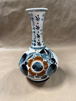 Neutral Color Mexican Floral Vase