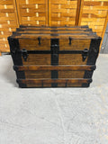 Fabric Lined Trunk on Casters