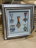 Shadow Box Frame with Various Medals