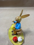 Erzgebirge Rabbit Painting Eggs Figurine