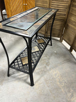 Metal/Glass/Tile Console Table